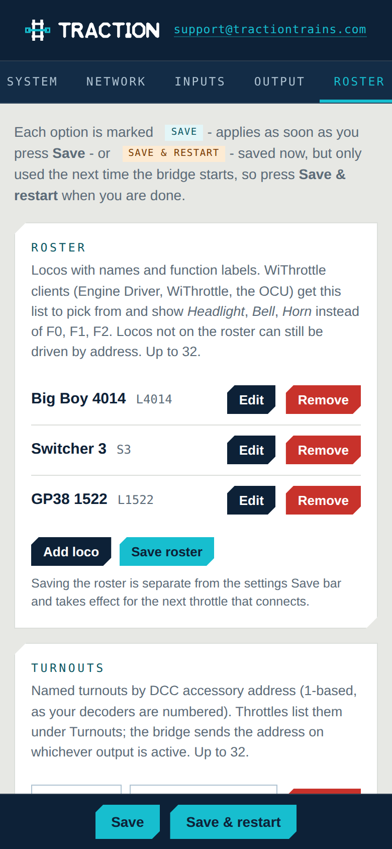 Roster tab on a phone