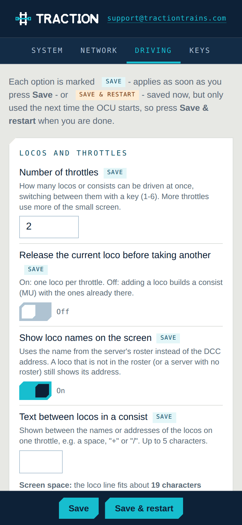 Driving tab on a phone